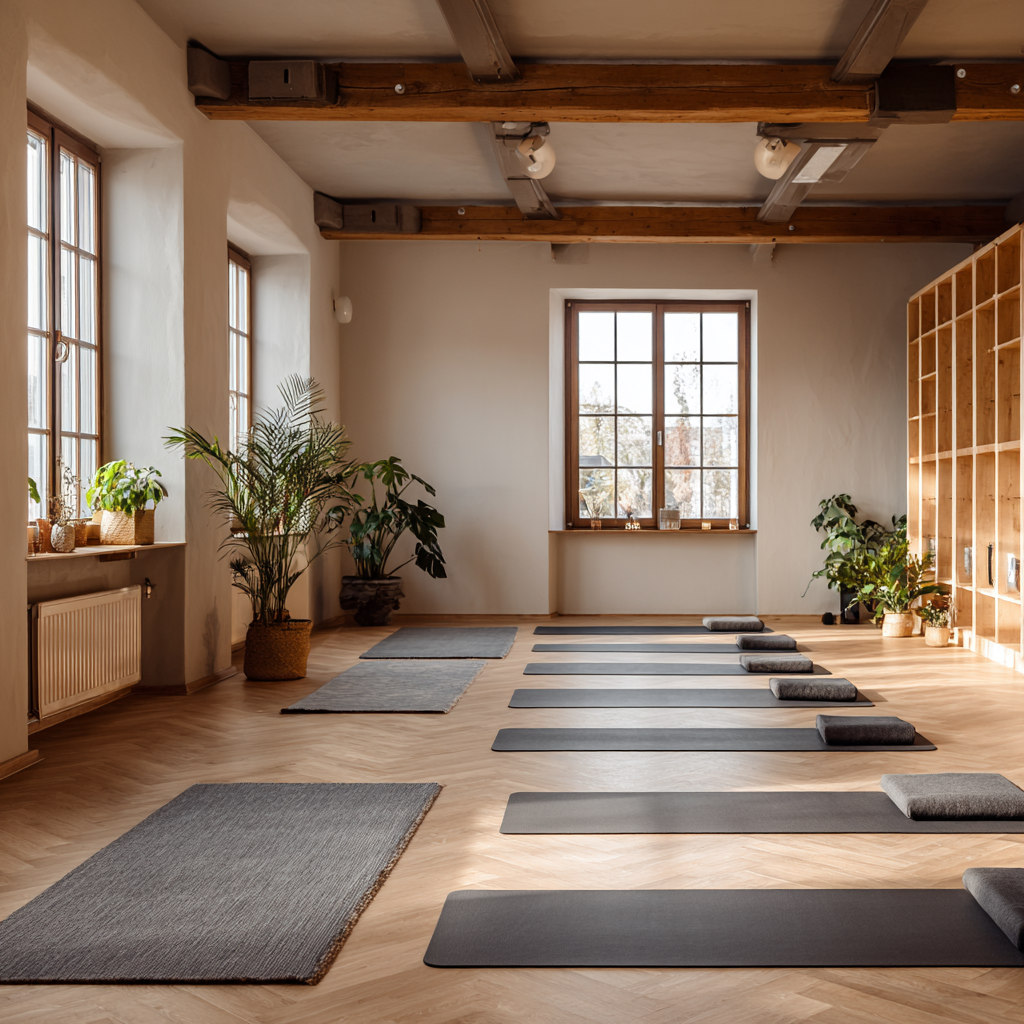 Жінка практикує йогу на природі